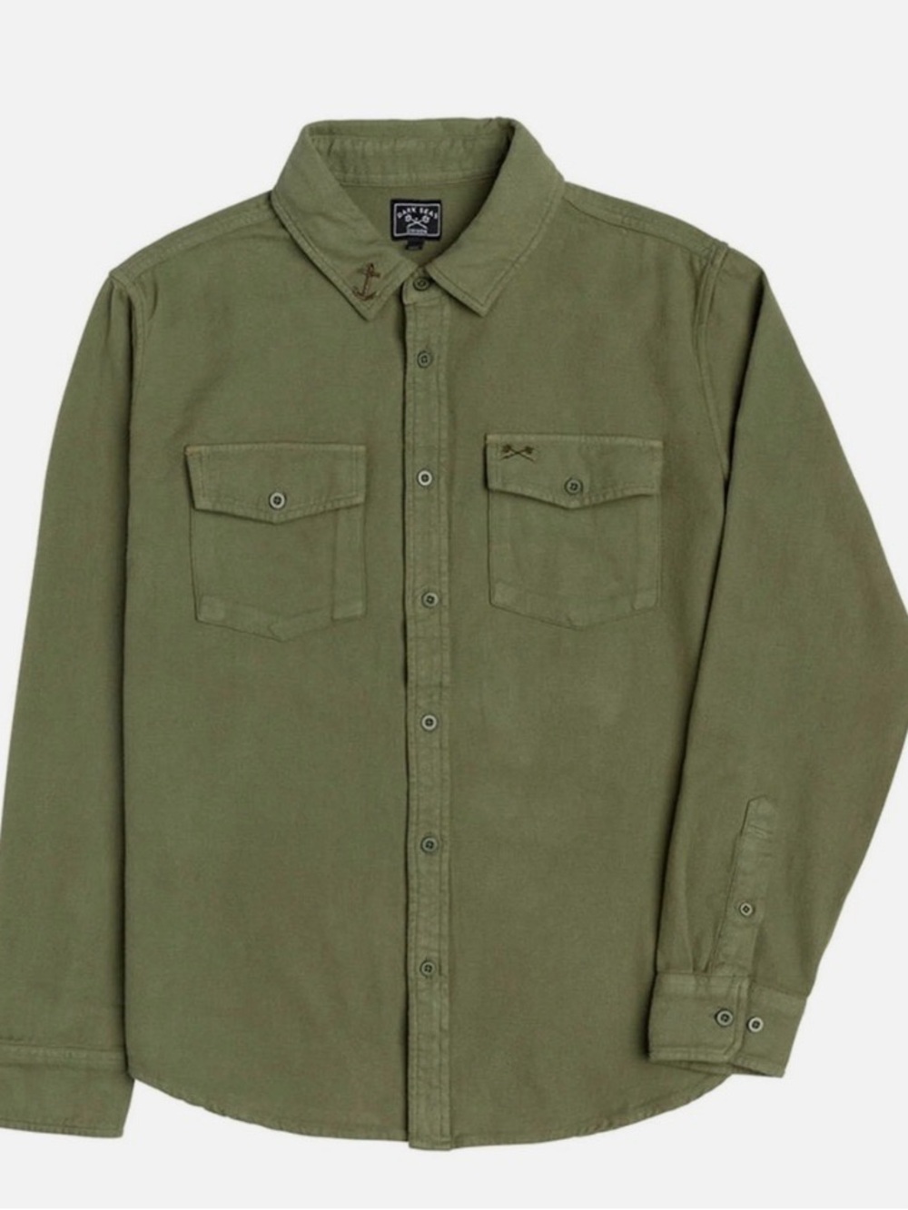 Men's Olive Lightweight Shirt Jacket